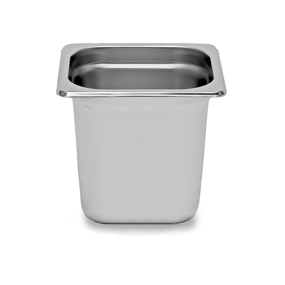 Bacinella in acciaio inox GN1/6 L 176 mm x P 162 mm x H 200 mm 6 LT