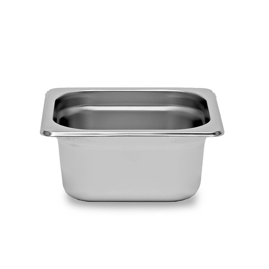 Bacinella in acciaio inox GN1/6 L 176 mm x P 162 mm x H 65 mm