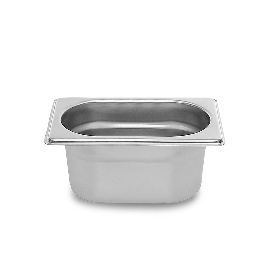 Bacinella in acciaio inox GN1/9 L 176 mm x P 108 mm x H 65 mm