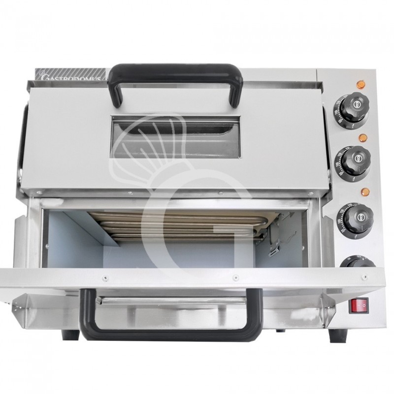 Fornetto Elettrico 1+1 pizza diametro 320 mm 2 camere controllo meccanico temperatura 350°C potenza 3 Kw