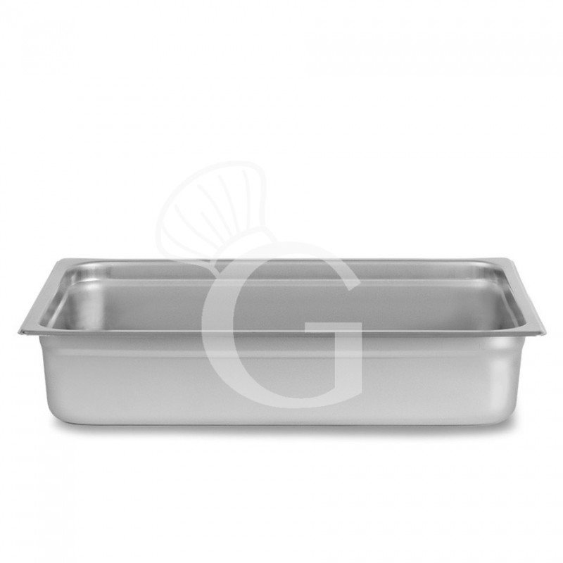 Bacinella in acciaio inox GN2/1 L 650 mm x P 530 mm x H 100 mm 31,5 LT Bacinella in acciaio inox GN2/1 L 650 mm x P 530 mm x H 100 mm 31,5 LT