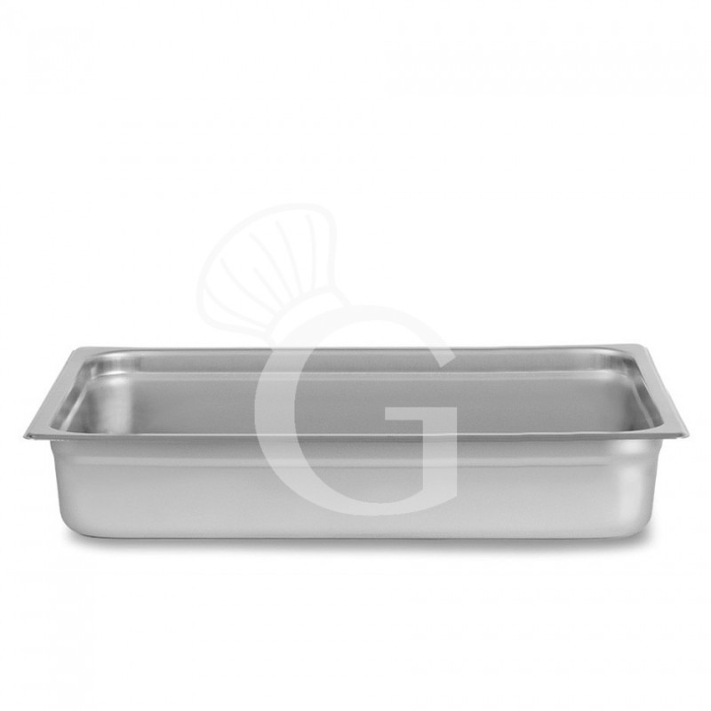 Bacinella in acciaio inox GN2/1 L 650 mm x P 530 mm x H 65 mm 18,9 LT Bacinella in acciaio inox GN2/1 L 650 mm x P 530 mm x H 65 mm 18,9 LT