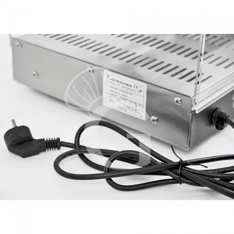 Vetrina Riscaldata inox e plexiglass 2 piani +30°C/+90°C L 510 mm x P 350 mm x H 385 mm