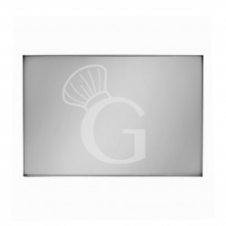Teglia Rettangolare in acciaio inox AISI304 L 600 mm x P 400 mm x H 20 mm