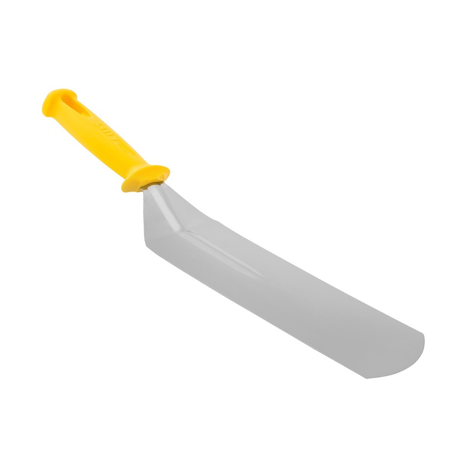 Paletta per pizza in inox con lama di dimensioni 90 x 350 mm