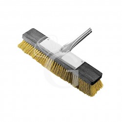 Spazzolone misto fibra-ottone 400x80 mm con attacco Ø 30 mm