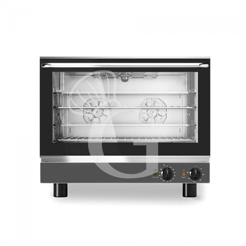 Forno elettrico a convezione per pasticceria con umidificatore, comandi meccanici, trifase per 4 teglie 600x400 mm