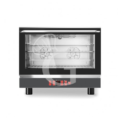 Forno elettrico a convezione per pasticceria, umidificatore e grill, porta ribalta, comandi digitali, 4 teglie 600X400 mm Forno elettrico a convezione per pasticceria, umidificatore e grill, porta ribalta, comandi digitali, 4 teglie 600X400 mm