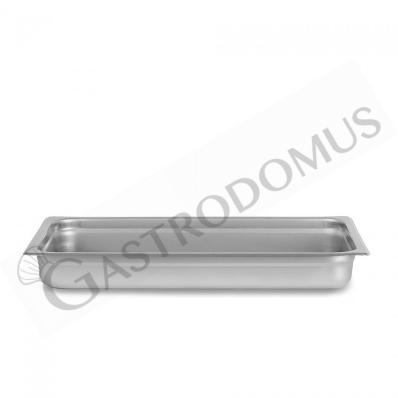 Bacinella in acciaio inox GN 1/1 L 530 mm x P 325 mm x H 20 mm