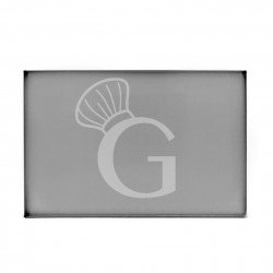 Teglia Rettangolare in lamiera alluminata L 600 mm x P 400 mm x H 20 mm