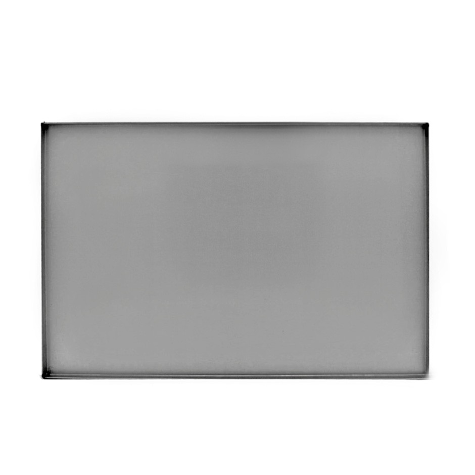 Teglia Rettangolare in lamiera alluminata bluita L 600 mm x P 400 mm x H 20 mm