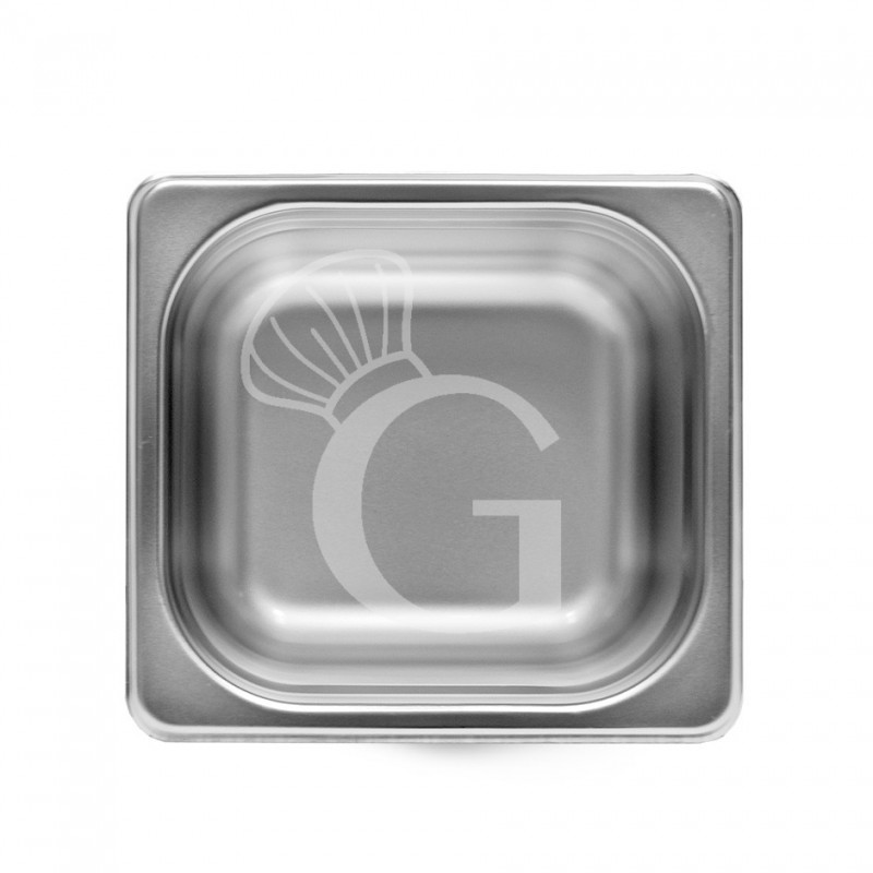 Bacinella in acciaio inox GN1/6 L 176 mm x P 162 mm x H 100 mm 1,6 LT
