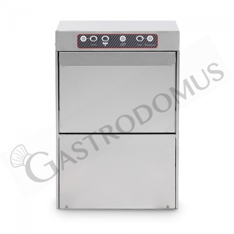 Lavabicchieri Elettromeccanica Monofase cesto 350x350mm x H 205mm dosatore brillantante e detergente installati - doppia parete Lavabicchieri Elettromeccanica Monofase cesto 350x350mm x H 205mm dosatore brillantante e detergente installati - doppia parete