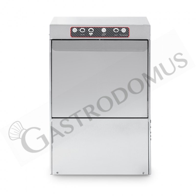 Lavabicchieri Elettromeccanica Monofase cesto 400x400mm x H 270mm con dosatore brillantante e detergente e PSOM - doppia parete Lavabicchieri Elettromeccanica Monofase cesto 400x400mm x H 270mm con dosatore brillantante e detergente e PSOM - doppia parete