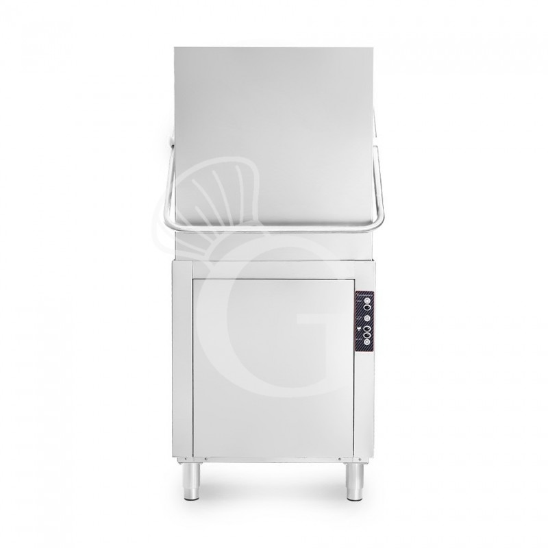 Lavastoviglie a Capotta elettromeccanica cesto 500 mm x 500 mm H 430 mm dosatore brillantante e detergente installati con PSOM Lavastoviglie a Capotta elettromeccanica cesto 500 mm x 500 mm H 430 mm dosatore brillantante e detergente installati con PSOM