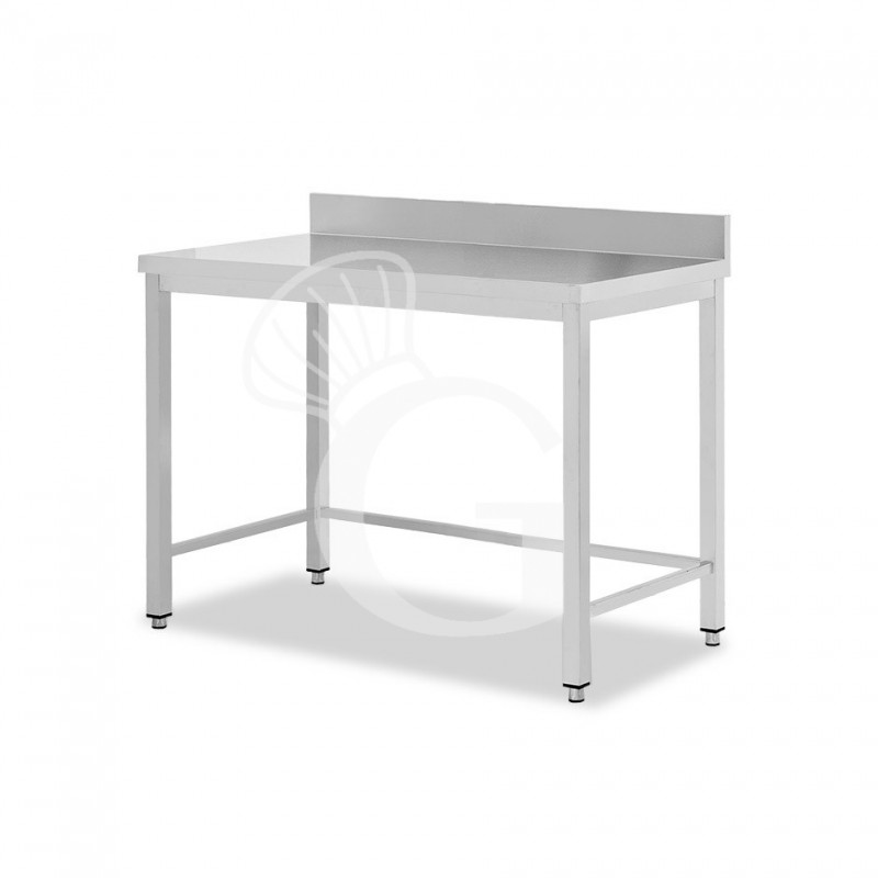 Tavolo inox con alzatina L 900 mm x P 700 mm x H 950 mm