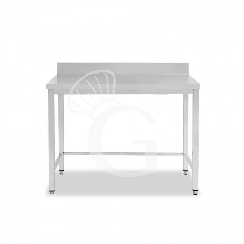 Tavolo inox con alzatina L 900 mm x P 700 mm x H 950 mm
