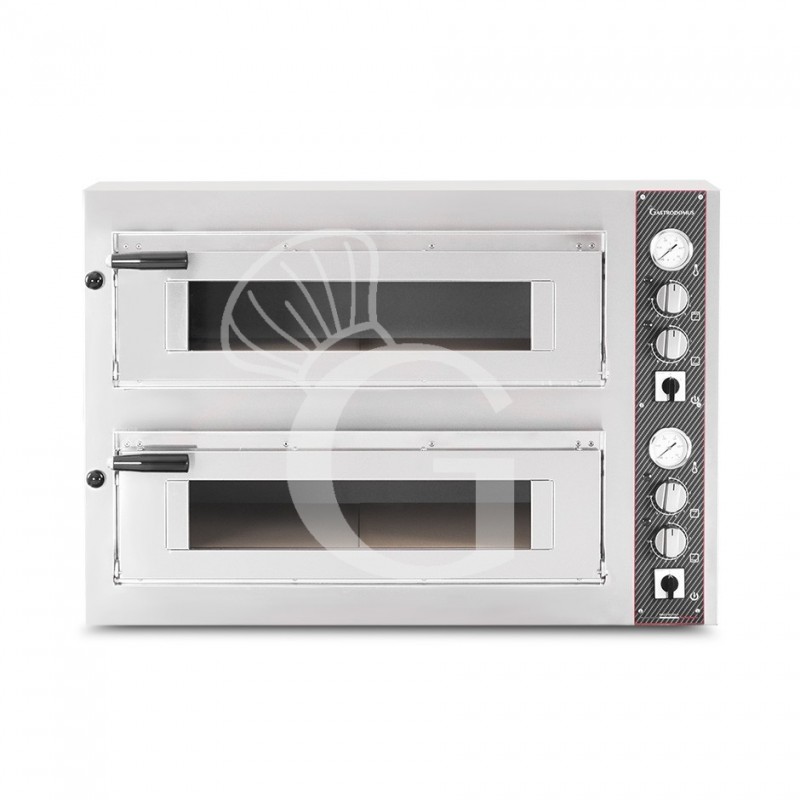 Forno Elettrico per 4+4 pizze diametro 350 mm 2 camere controllo meccanico 11,5 Kw