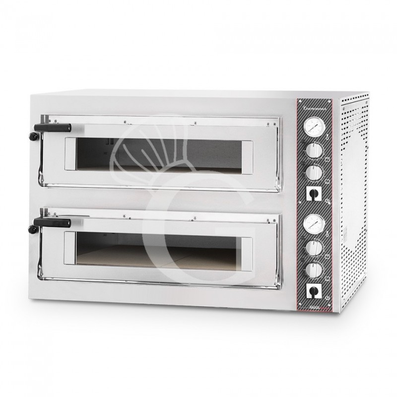 Forno Elettrico per 4+4 pizze diametro 350 mm 2 camere controllo meccanico 11,5 Kw