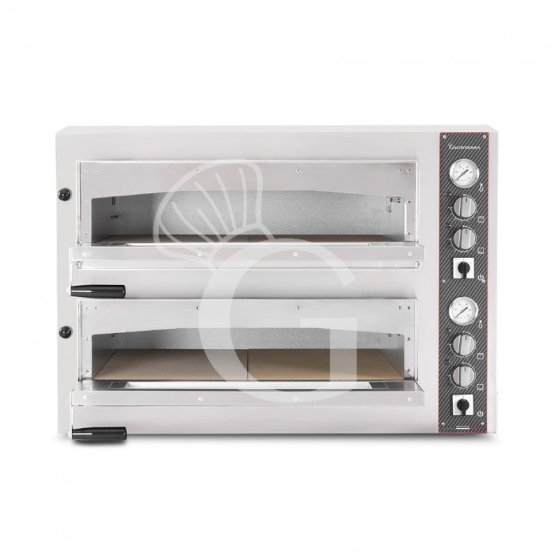 Forno Elettrico per 4+4 pizze diametro 350 mm 2 camere controllo meccanico 11,5 Kw