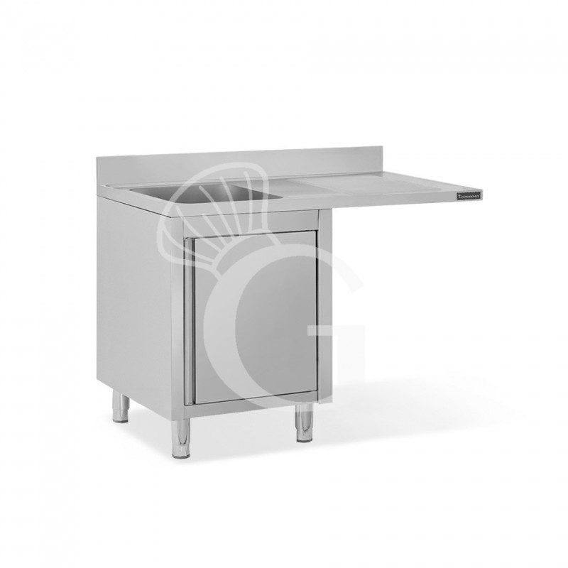 Lavello armadiato vano lavastoviglie,1 vasca,gocciolatoio destra,L1200xP600xH950mm