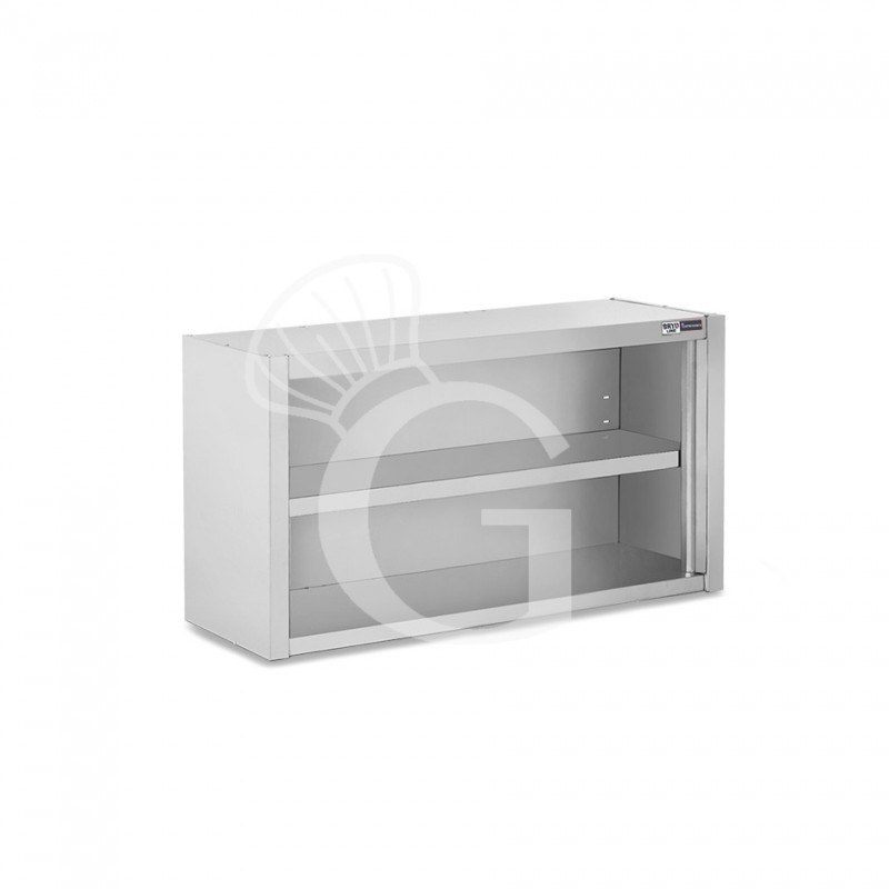 Pensile inox a giorno con 1 ripiano, L 900 mm x P 400 mm x H 660 mm