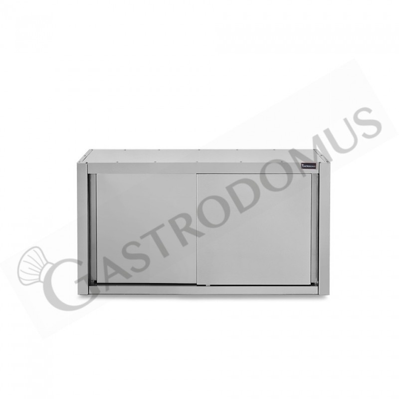 Pensile acciaio inox con porte scorrevoli, 1 ripiano, L 1300 x P 400 x H 660 mm Pensile acciaio inox con porte scorrevoli, 1 ripiano, L 1300 x P 400 x H 660 mm