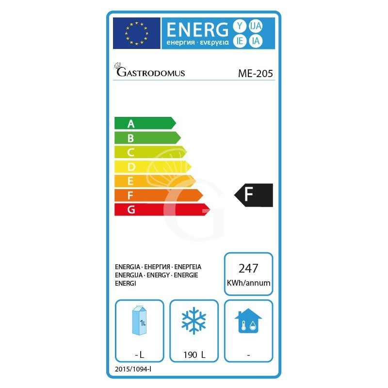Congelatore a pozzetto Statico 197 LT -18°C classe energetica F