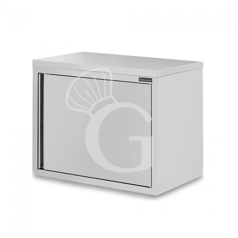 Pensile inox con 1 porta battente, 1 ripiano, L 600 x P 400 x H 660 mm