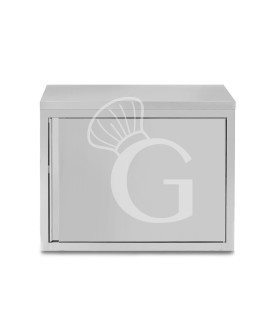 Pensile inox con 1 porta battente, 1 ripiano, L 600 x P 400 x H 660 mm