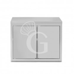 Pensile inox con 2 porte battenti, 1 ripiano, L 1000 x P 400 x H 660 mm