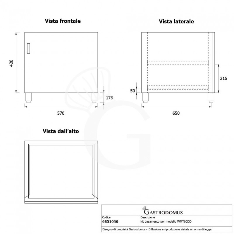 kit basamento per modello WMT60DD