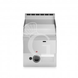 Fry top a gas da banco piastra liscia cromata singola 5200 W L 300 mm x P 600 mm x H 280 mm