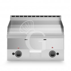 Fry Top elettrico da banco piastra liscia cromata 6000 W Trifase P 600 mm