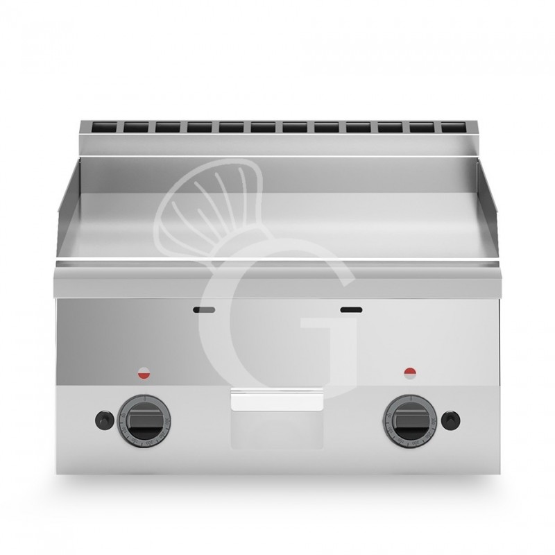 Fry top a gas da banco piastra liscia cromata 10400 W L 600 mm x P 600 mm x H 280 mm Fry top a gas da banco piastra liscia cromata 10400 W L 600 mm x P 600 mm x H 280 mm
