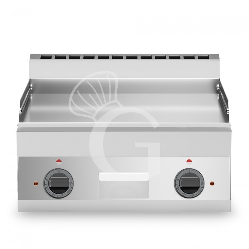 Fry top elettrico da banco piastra liscia cromata 9000 W Trifase P 650 mm Fry top elettrico da banco piastra liscia cromata 9000 W Trifase P 650 mm