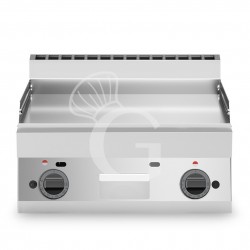 Fry Top a gas da banco piastra liscia cromata 11400 W L 700 mm x P 650 mm x H 280 mm