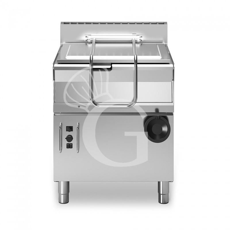 Brasiera a gas ribaltamento manuale capacità 44 LT L 700 mm x P 700 mm x H 850 mm Brasiera a gas ribaltamento manuale capacità 44 LT L 700 mm x P 700 mm x H 850 mm
