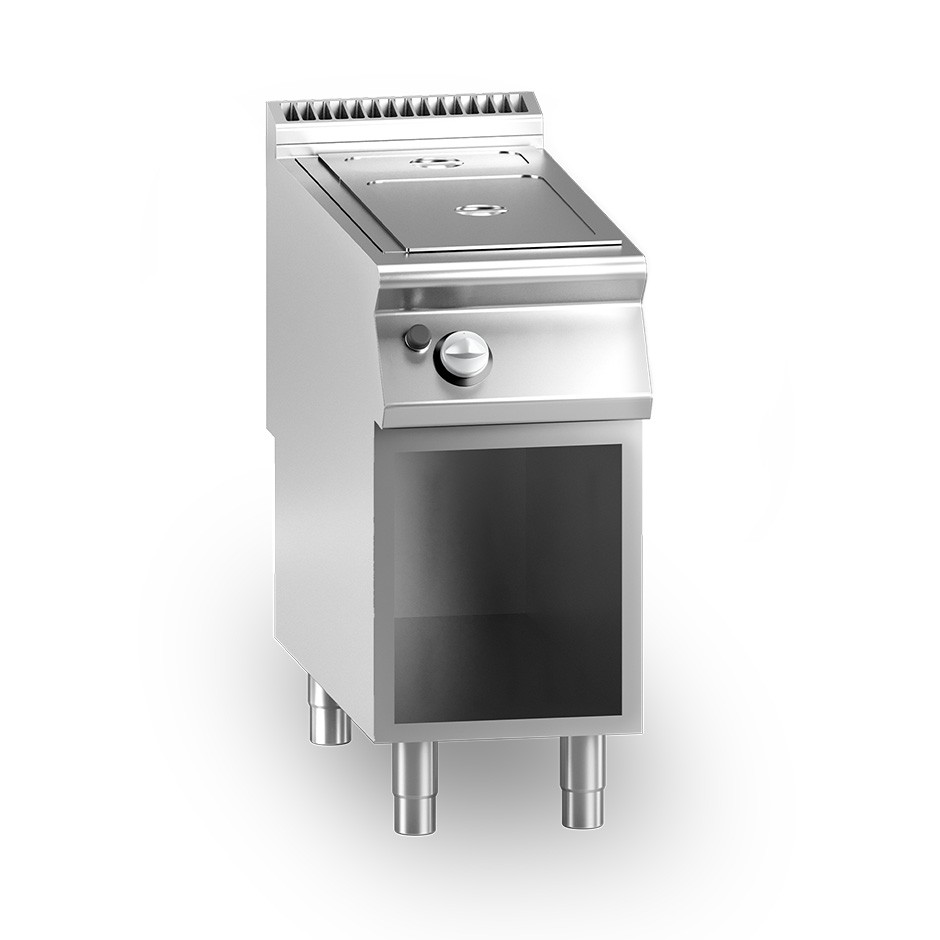 Bagnomaria a gas su armadio aperto predisposto per bacinelle GN h 150 mm L 400 mm x P 900 mm
