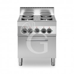 Cucina professionale elettrica 4 piastre forno elettrico a convezione GN1/1 profondità 700 mm