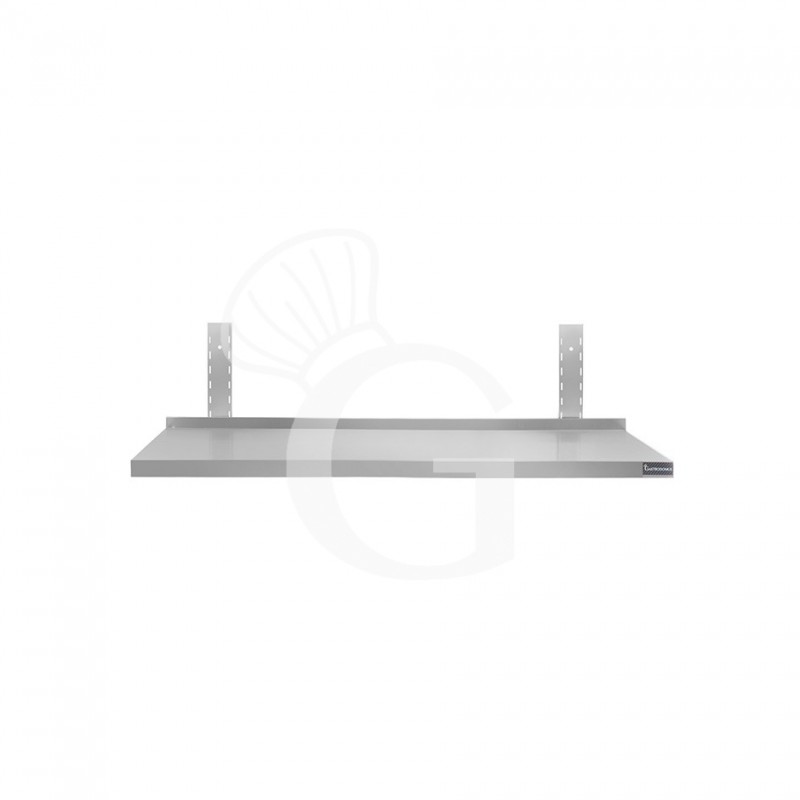 Ripiano in acciaio inox singolo, L 800 mm x P 300 mm x H 350 mm