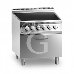 Cucina elettrica in vetroceramica forno elettrico statico profondità 900 mm