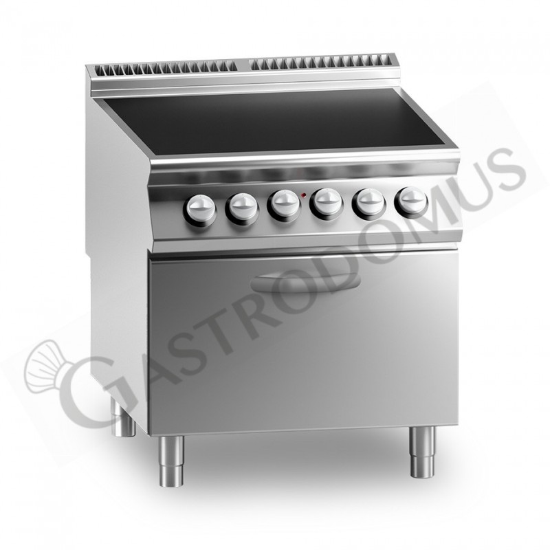 Cucina elettrica in vetroceramica forno elettrico statico profondità 900 mm