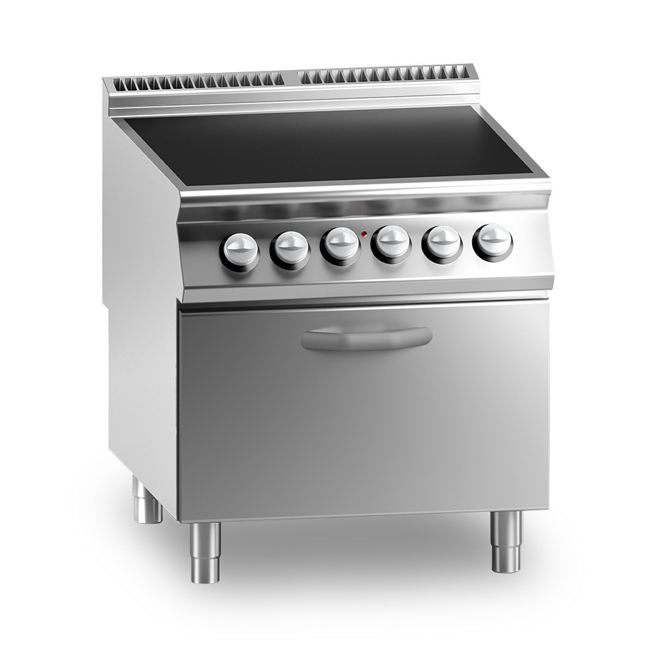 Cucina elettrica in vetroceramica forno elettrico a convezione profondità 900 mm