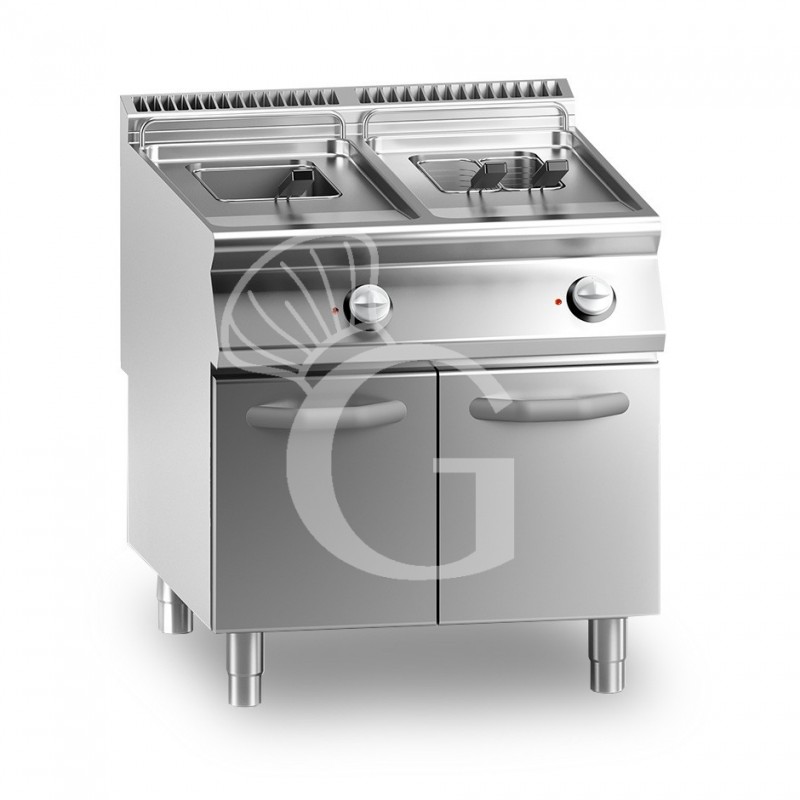 Friggitrice Industriale elettrica su armadio chiuso 2 vasche 15 LT + 15 LT 20,4 Kw Trifase Friggitrice Industriale elettrica su armadio chiuso 2 vasche 15 LT + 15 LT 20,4 Kw Trifase