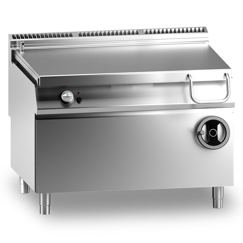 Brasiera a gas ribaltamento manuale capacità 120 LT L 1200 mm x P 900 mm x H 870 mm