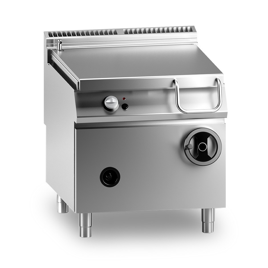 Brasiera elettrica ribaltamento manuale capacità 80 LT L 800 mm x P 900 mm x H 870 mm