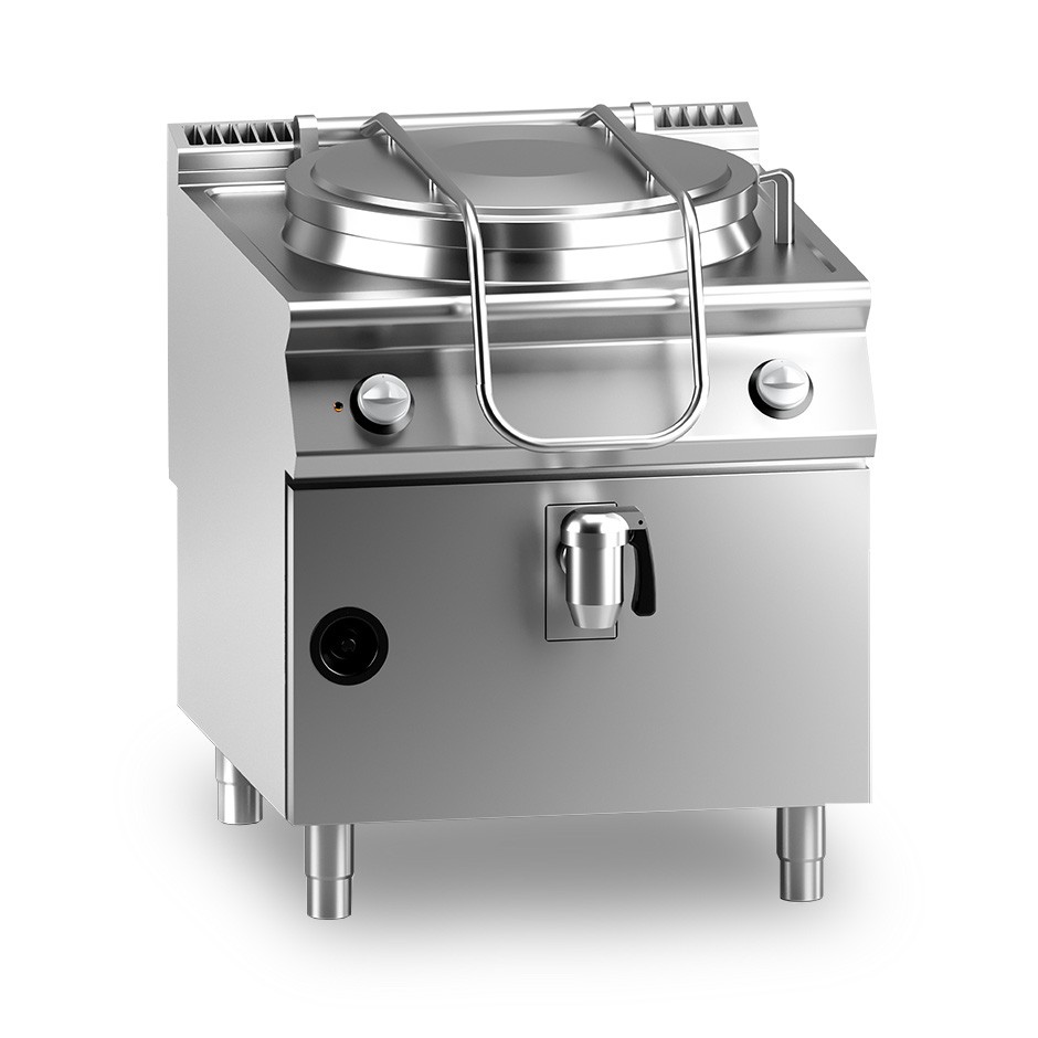 Pentola a gas riscaldamento indiretto capacità 100 LT L 800 mm x P 900 mm x H 870 mm