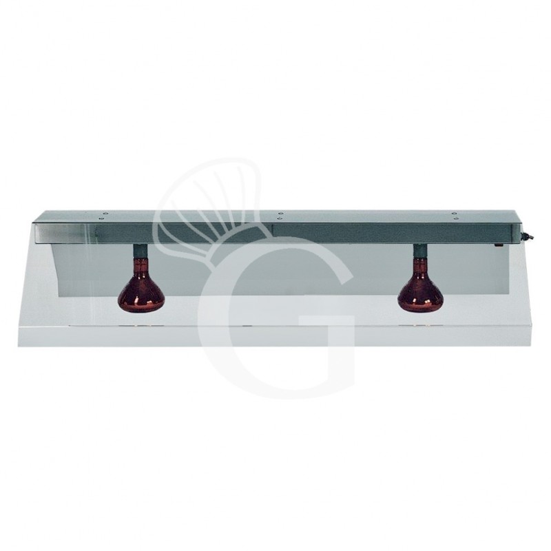 Telaio in inox con 2 lampade a raggi infrarossi