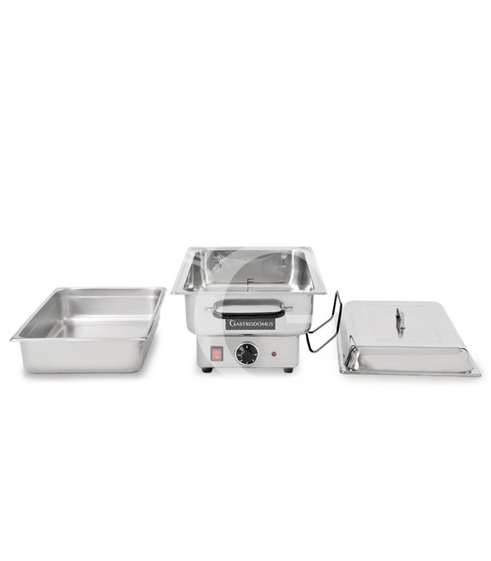 Bagnomaria elettrico da banco con 1 vasca predisposta per bacinelle GN 1/1 di altezza massima 100 mm